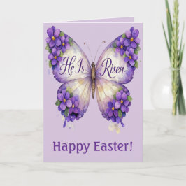 He Is Risen Butterfly Easter Card Karte