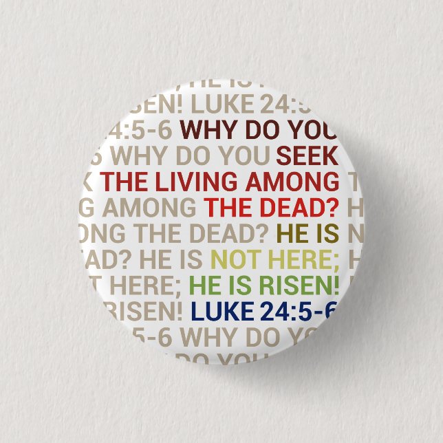 He is Risen Button (Vorderseite)