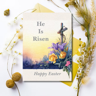 He Is Risen Easter Card Einladung