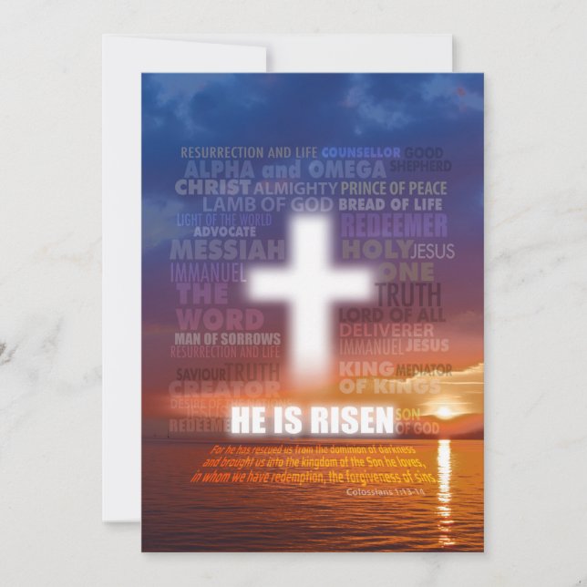 He is Risen - Easter Feiertagskarte (Vorderseite)