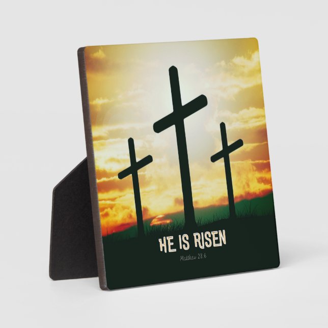 HE IS RISEN - EASTER ILLUSTRATION  FOTOPLATTE (Vorderseite)