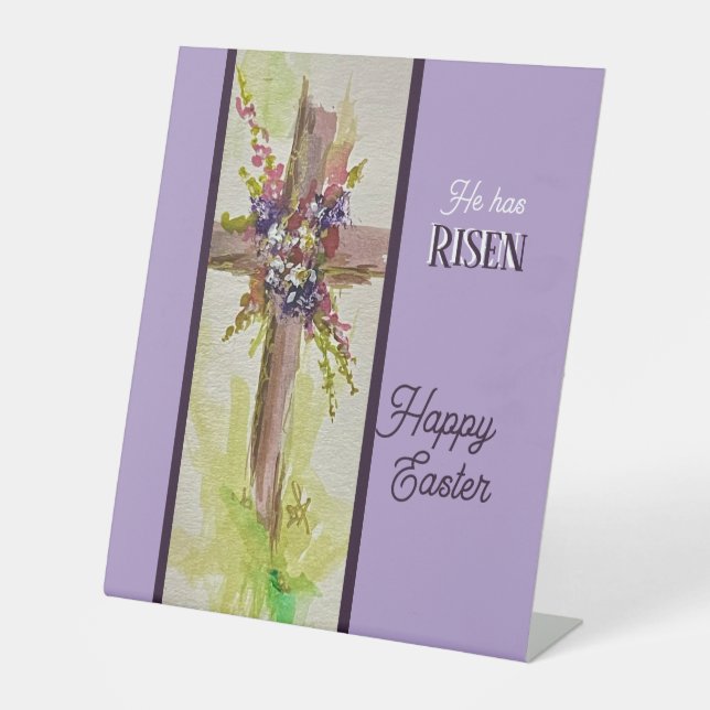 He is Risen Flat Note Card Sockelschild (Vorderseite)