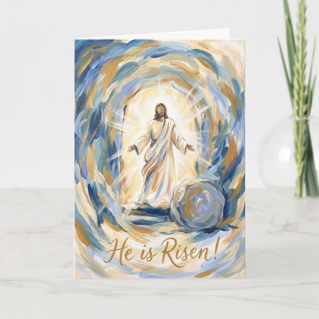 He Is Risen in Glory Easter Card Karte (Vorderseite)