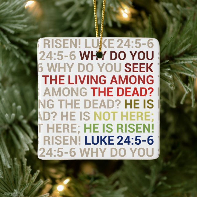 He is Risen Keramikornament (Baum)