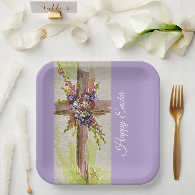 He is Risen  Pappteller (Hochzeit)