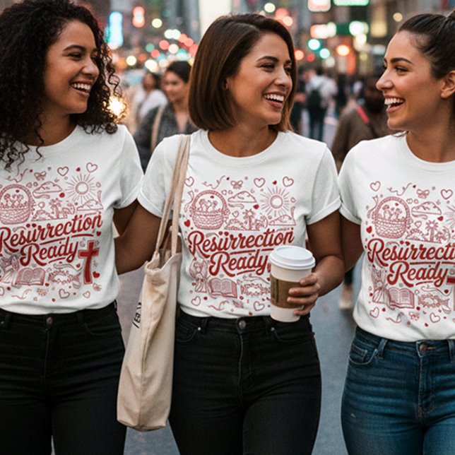 He Is Risen Resurrection Ready Christian Easter Fa Tri-Blend Shirt (Von Creator hochgeladen)