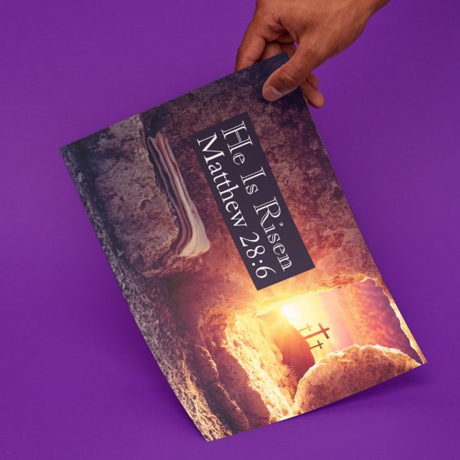 He Is Risen Three Crosses Empty Tomb Easter Karte (He Is Risen Three Crosses Empty Tomb Big Folded Easter Card
)