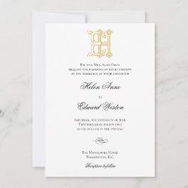 HE Monogram oder EH Monogram Wedding Einladungen