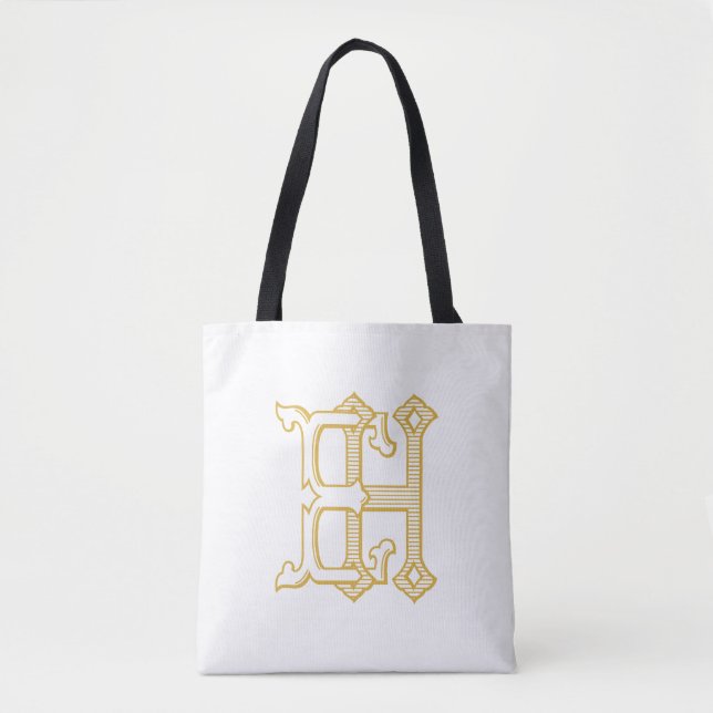 HE Monogramm oder EH Monogramm Totbeutel Tasche (Vorderseite)