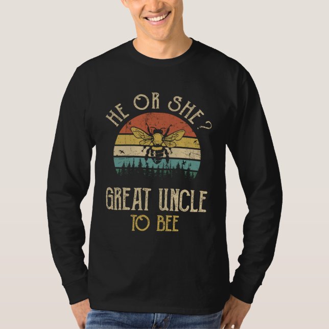 He or She Great Uncle To Bee New Uncle To Be T-Shirt (Vorderseite)