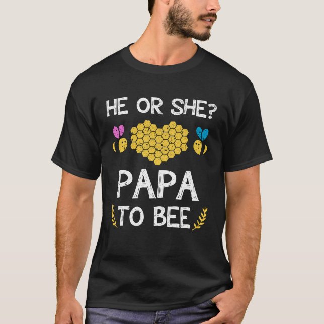 He or she papa to bee Future grandpa to be T-Shirt (Vorderseite)