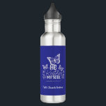 He Restores My Soul Edelstahlflasche<br><div class="desc">Beautiful minimalist design of white butterflies and flowers with Christian quote and place for you to add your own church event and scripture on the back. Good for religious camps, retreats and church groups. Spiritual women will enjoy using this pretty water bottle and sharing Jesus with others.</div>