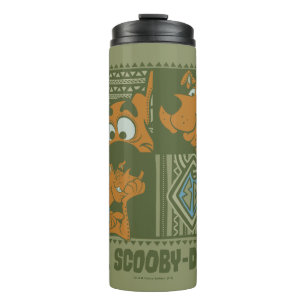 He Scooby-Doo Stammes- quadratische Grafik Thermosbecher