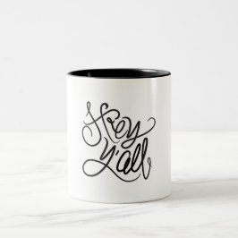 He YALL lässige südliche Gruß-Kaffee-Tasse Zweifarbige Tasse