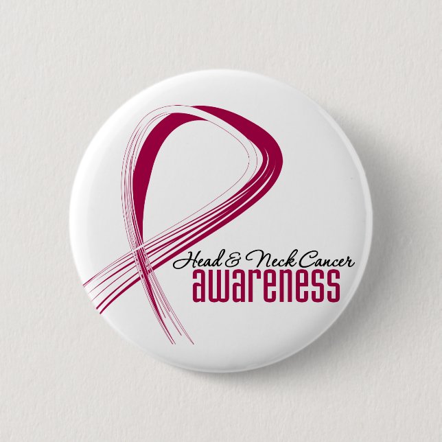 "Head and Neck Cancer Awareness Grabbon" Button (Vorderseite)