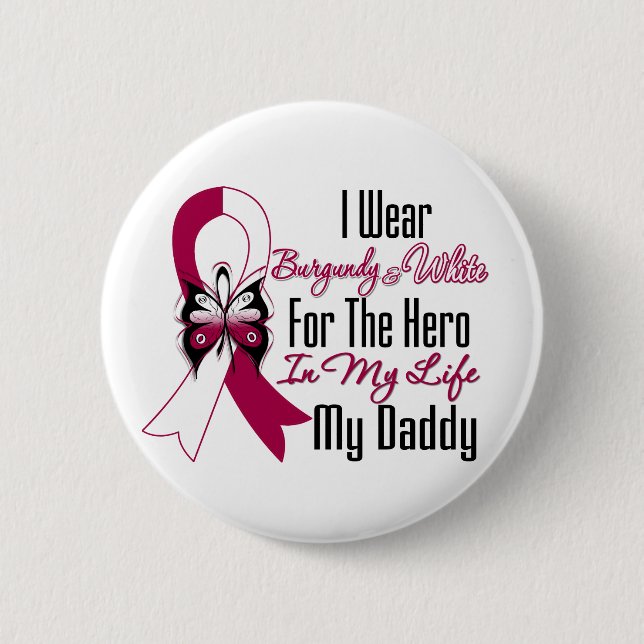 Head and Neck Cancer Hero My Daddy Button (Vorderseite)
