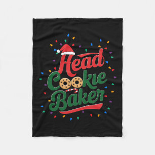 Head Cookie Baker Weihnachtsgebäck Backen Fleecedecke