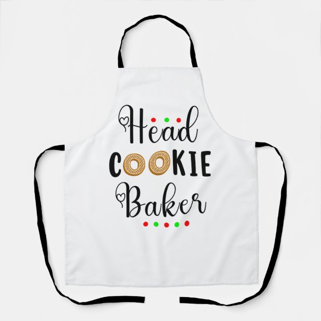 Head Cookie Baker Weihnachtsgebäck Schürze (Vorderseite)