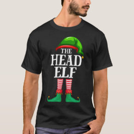 Head Elf Matching Family Christmas Party Pajama T-Shirt