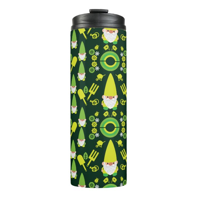 Head Garden Gnome Gardener Thermosbecher (Vorderseite)