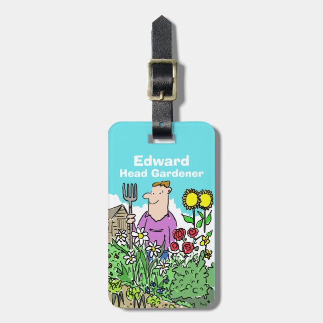 Head Gardene mit Namen Gepäckanhänger (Vorderseite vertikal)