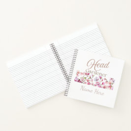 Head Gardener Floral Mother’s Day & Birthday Gift Notizbuch
