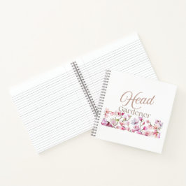 Head Gardener Floral Mother’s Day & Birthday Gift Notizbuch