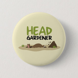 Head Gardener Illustration Button