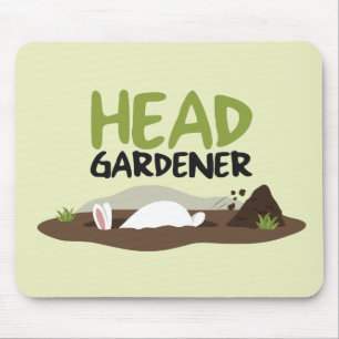 Head Gardener Illustration Mousepad