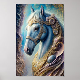 Head Horse - 02 - Fantasy Art Poster