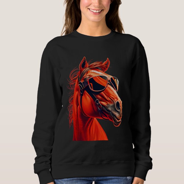 Head Horses  Humorous Sunglasses  2 Sweatshirt (Vorderseite)