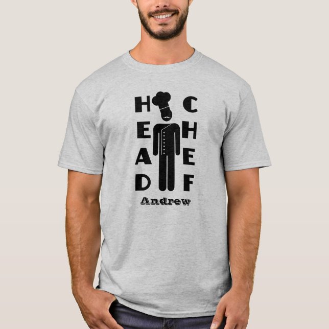 Head Koch Boss of the Kitchen Funny Cook T-Shirt (Vorderseite)