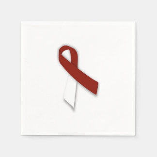 Head & Neck Cancer Ribbon Napkins Serviette