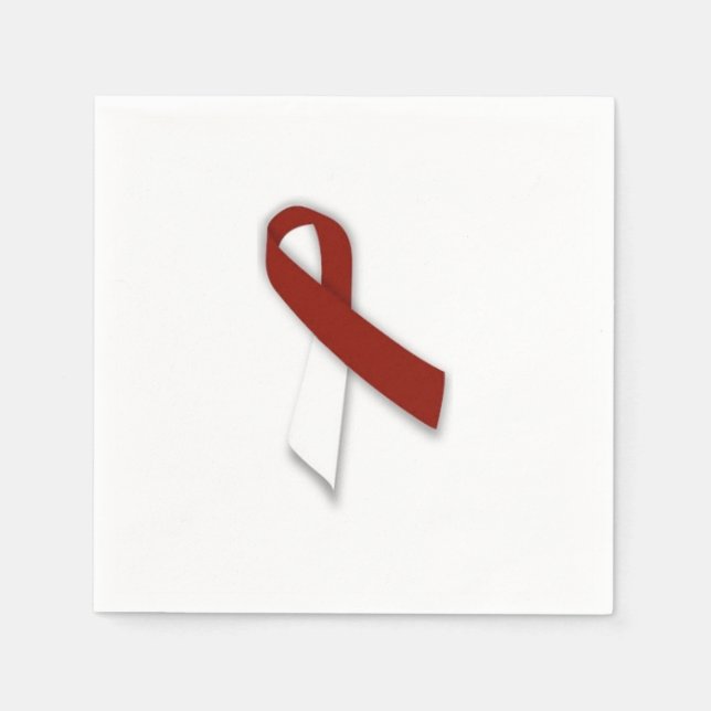 Head & Neck Cancer Ribbon Napkins Serviette (Vorderseite)