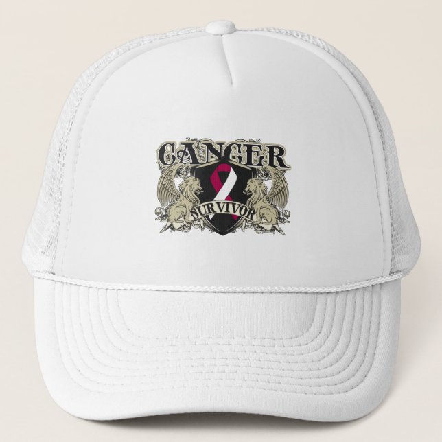 Head Neck Cancer Survivor Mens Heraldry Truckerkappe (Vorderseite)