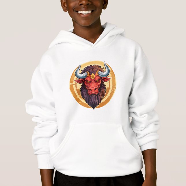 Head of a minotaur from greek mythology hoodie (Vorderseite)