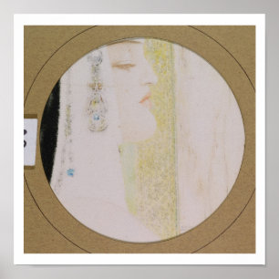 Head of a Woman, c.1908 (pastel on paper) Poster