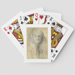 Head of a Woman (pencil on paper) Spielkarten
