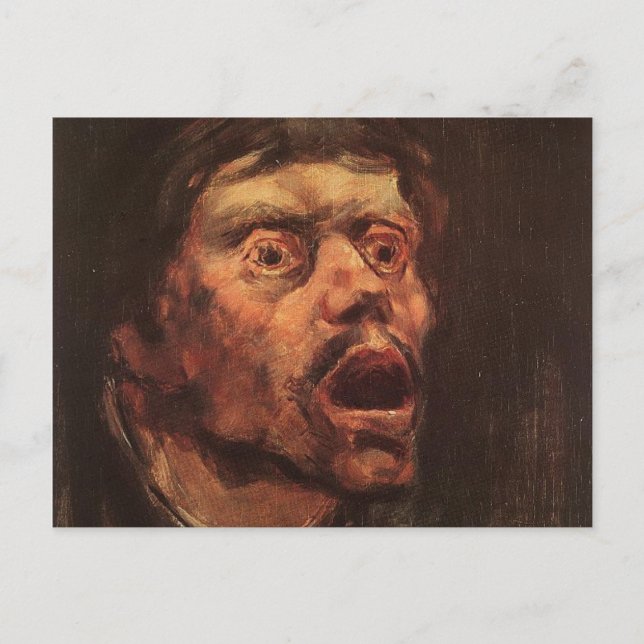 Head of an Angry Man (Sadness and Suffering) Postkarte (Vorderseite)