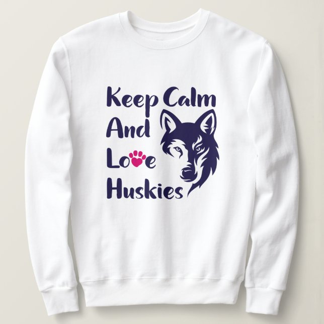 Head Siberian Husky Vintag Sweatshirt (Design vorne)