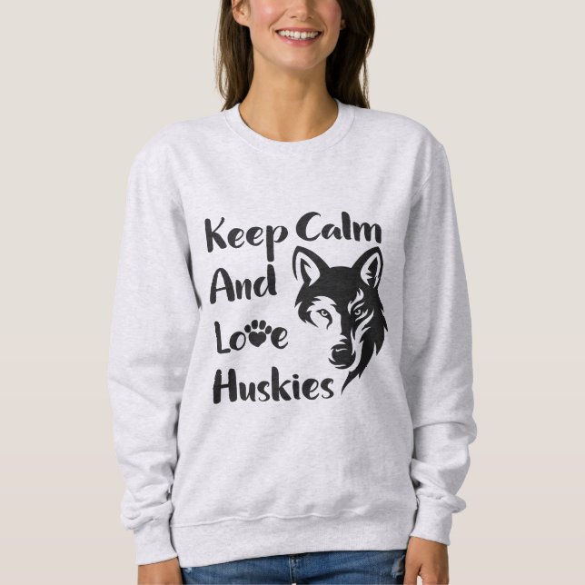 Head Siberian Husky Vintag Sweatshirt (Vorderseite)