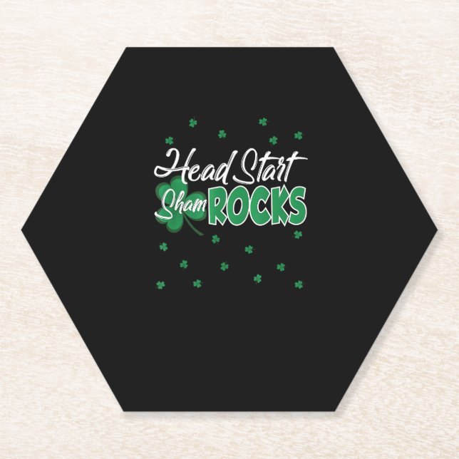 Head Start Kleeblatts St. Patrick's Day School Shi Untersetzer (Vorderseite)