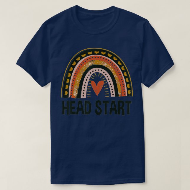 Head Start Rainbow Squad Girls Boys Teacher Back T T-Shirt (Design vorne)