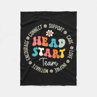 Head Start Team Homeschool Teacher Headstart Back Fleecedecke