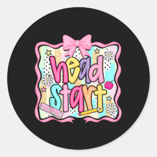 Head Start Team Homeschool Teacher Headstart Back Runder Aufkleber