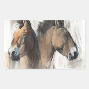 Head Study Rechteckiger Aufkleber