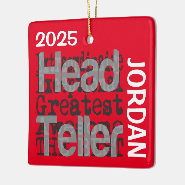 Head Teller Extraordinaire CUSTOM Keramikornament (Links)