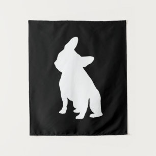Head Tilt Apparel Frenchie Head Bulldog Lover Gesc Wandteppich