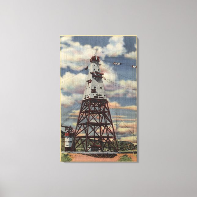 Head Tower, Mixing Pflanze, Shasta Dam Leinwanddruck (Vorderseite)