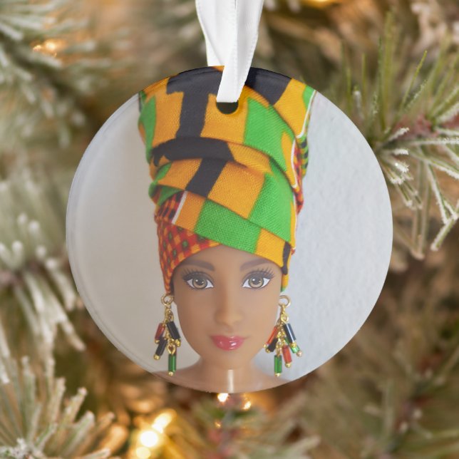 Head Wrap Doll Ornament (Baum)